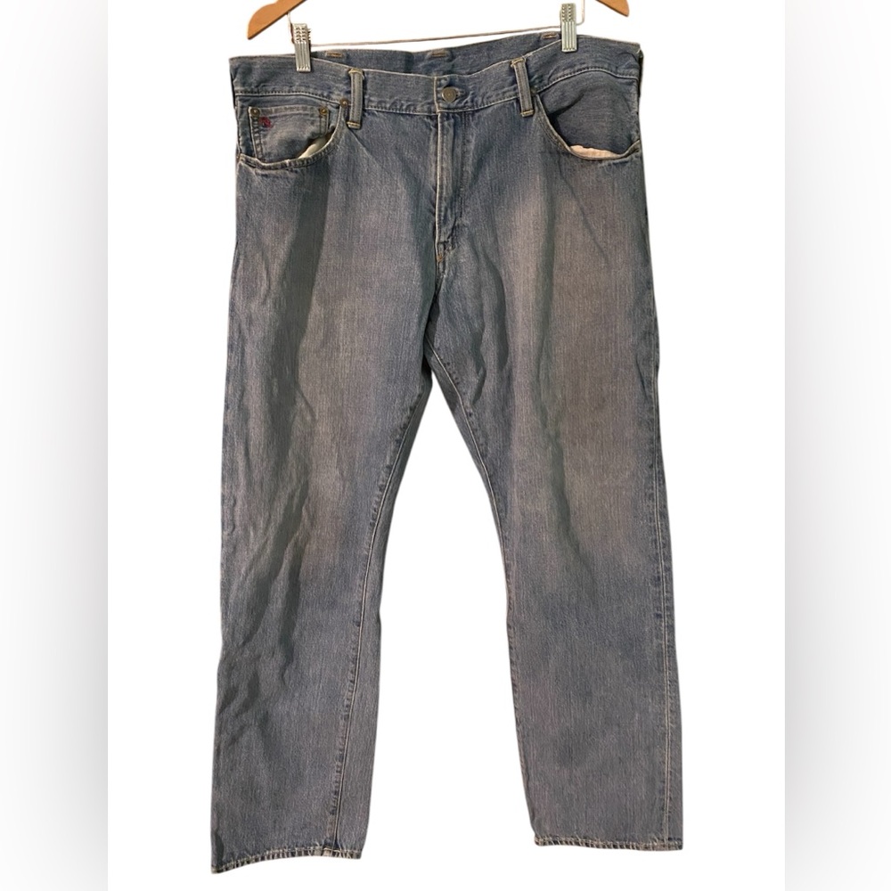 Polo Ralph Lauren Denim Jeans Vintage Men Light Wash Straight Size 38 x 34 Y2K